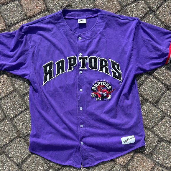 Vintage Toronto Raptors Baseball Style Jersey Ravens Athletics Sz L - Picture 1 of 9